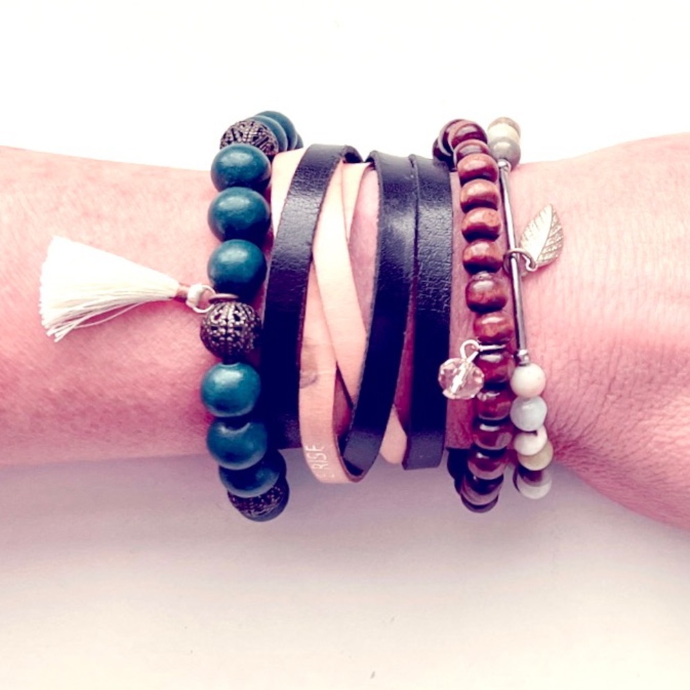 Leather & Beaded Bracelets Bundle